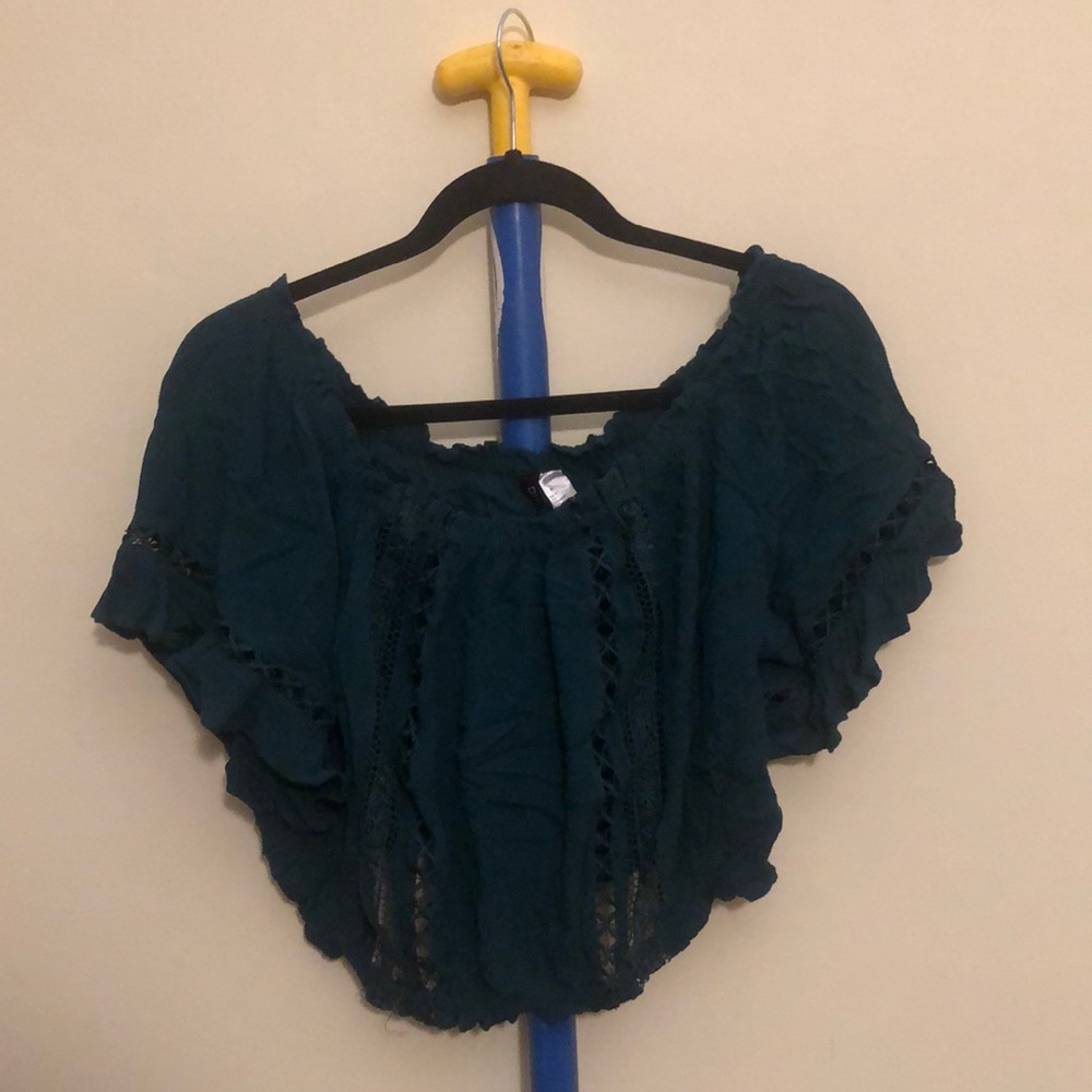 Dark green blouse/ crop top